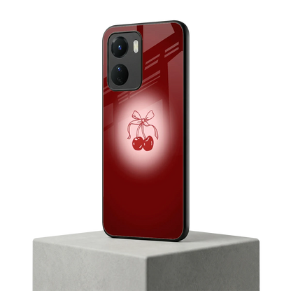 Cherry Bow vivo y16 mobile cover | shockproof glass phone case