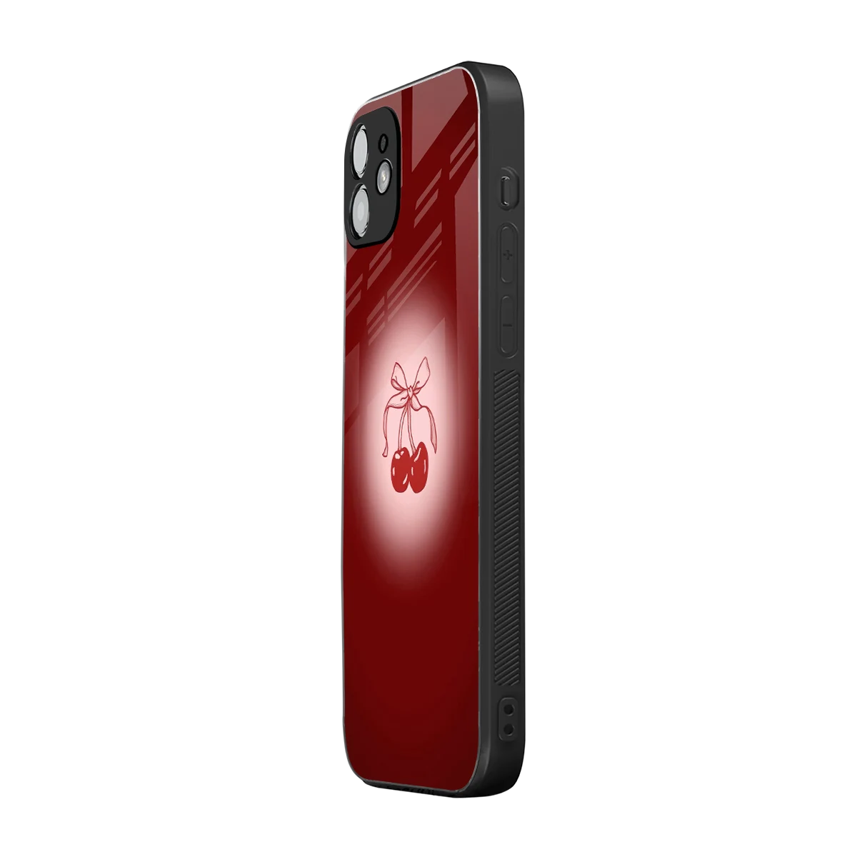 Cherry Bow iphone 11 mobile cover | shockproof glass phone case