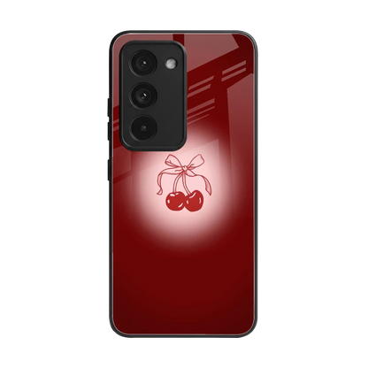 Cherry Bow back phone cover | glass case for redmi 15 5g