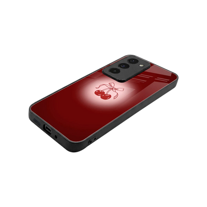 Cherry Bow stylish phone case for redmi 15 5g | glossy glass and slim fit