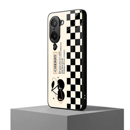 Cherry Checkered oneplus nord ce5 5g mobile cover | shockproof glass phone case