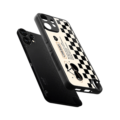 Cherry Checkered sleek cmf nothing phone 2 pro cover with tempered glass back and TPU edges
