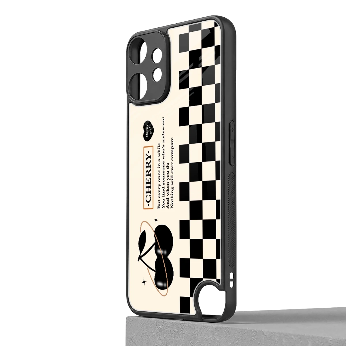 Cherry Checkered cmf nothing phone 2 pro mobile cover | shockproof glass phone case
