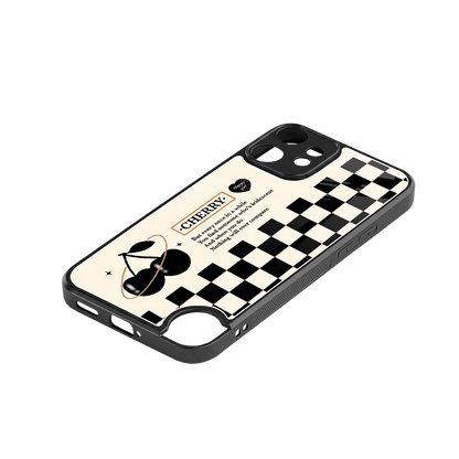 Cherry Checkered stylish phone case for cmf nothing phone 2 pro | glossy glass and slim fit