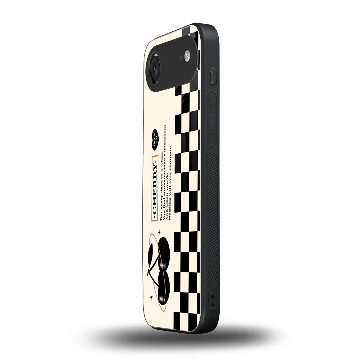 Cherry Checkered iphone air mobile cover | shockproof glass phone case