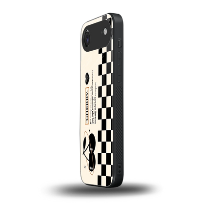Cherry Checkered iphone air mobile cover | shockproof glass phone case