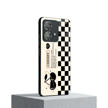 Cherry Checkered motorola edge 40 neo 5g mobile cover | shockproof glass phone case