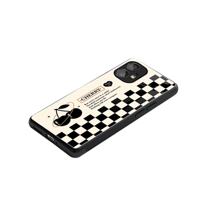 Cherry Checkered stylish phone case for nothing phone 1 | glossy glass and slim fit