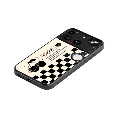 Cherry Checkered stylish phone case for nothing phone 3 | glossy glass and slim fit