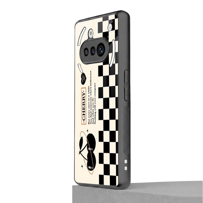 Cherry Checkered nothing phone 3a mobile cover | shockproof glass phone case