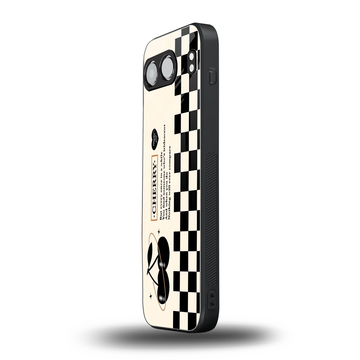 Cherry Checkered oneplus nord 4 mobile cover | shockproof glass phone case