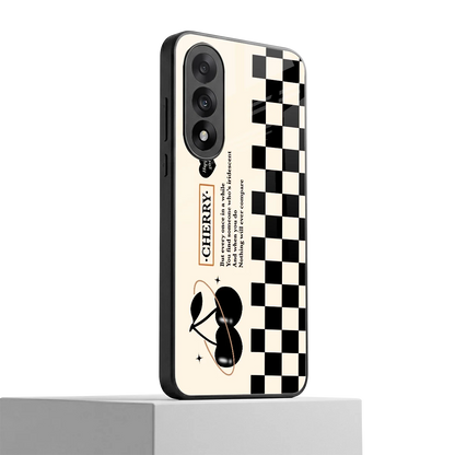 Cherry Checkered oneplus nord 5 mobile cover | shockproof glass phone case