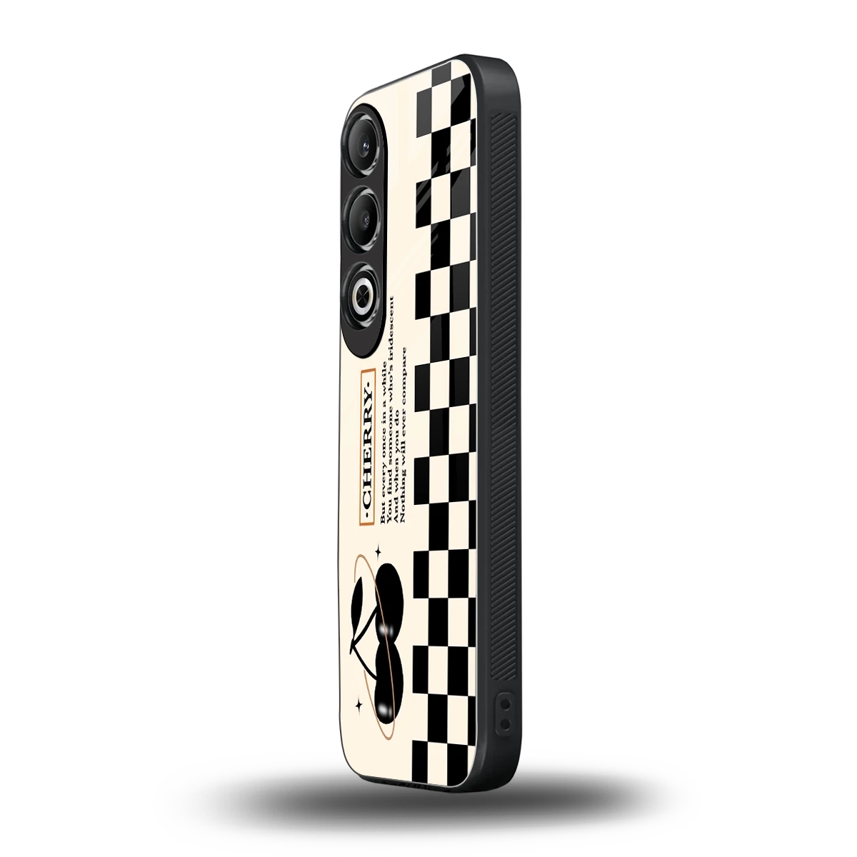 Cherry Checkered oneplus nord ce 4 mobile cover | shockproof glass phone case