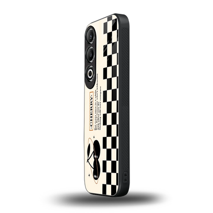 Cherry Checkered oneplus nord ce 4 mobile cover | shockproof glass phone case