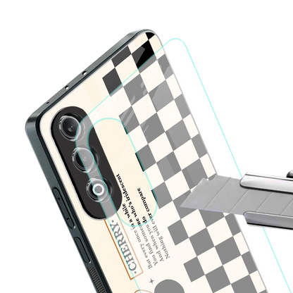 Cherry Checkered stylish phone case for oneplus nord ce 4 | glossy glass and slim fit