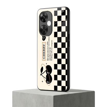 Cherry Checkered oneplus nord ce 3 lite mobile cover | shockproof glass phone case