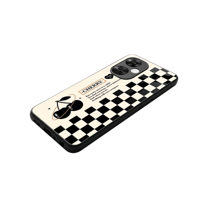 Cherry Checkered stylish phone case for oneplus nord ce 3 lite | glossy glass and slim fit