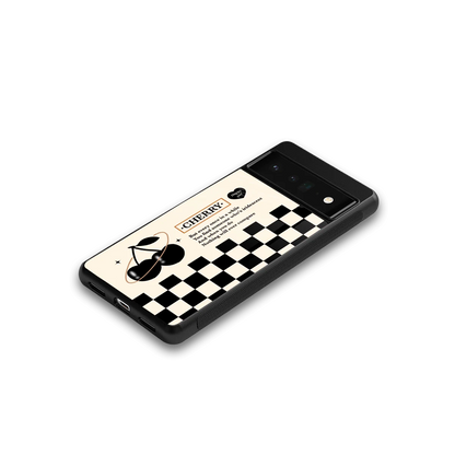 Cherry Checkered google pixel 6 pro mobile cover | shockproof glass phone case