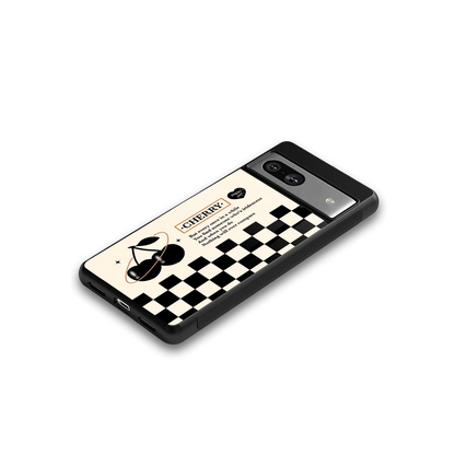 Cherry Checkered google pixel 7a mobile cover | shockproof glass phone case