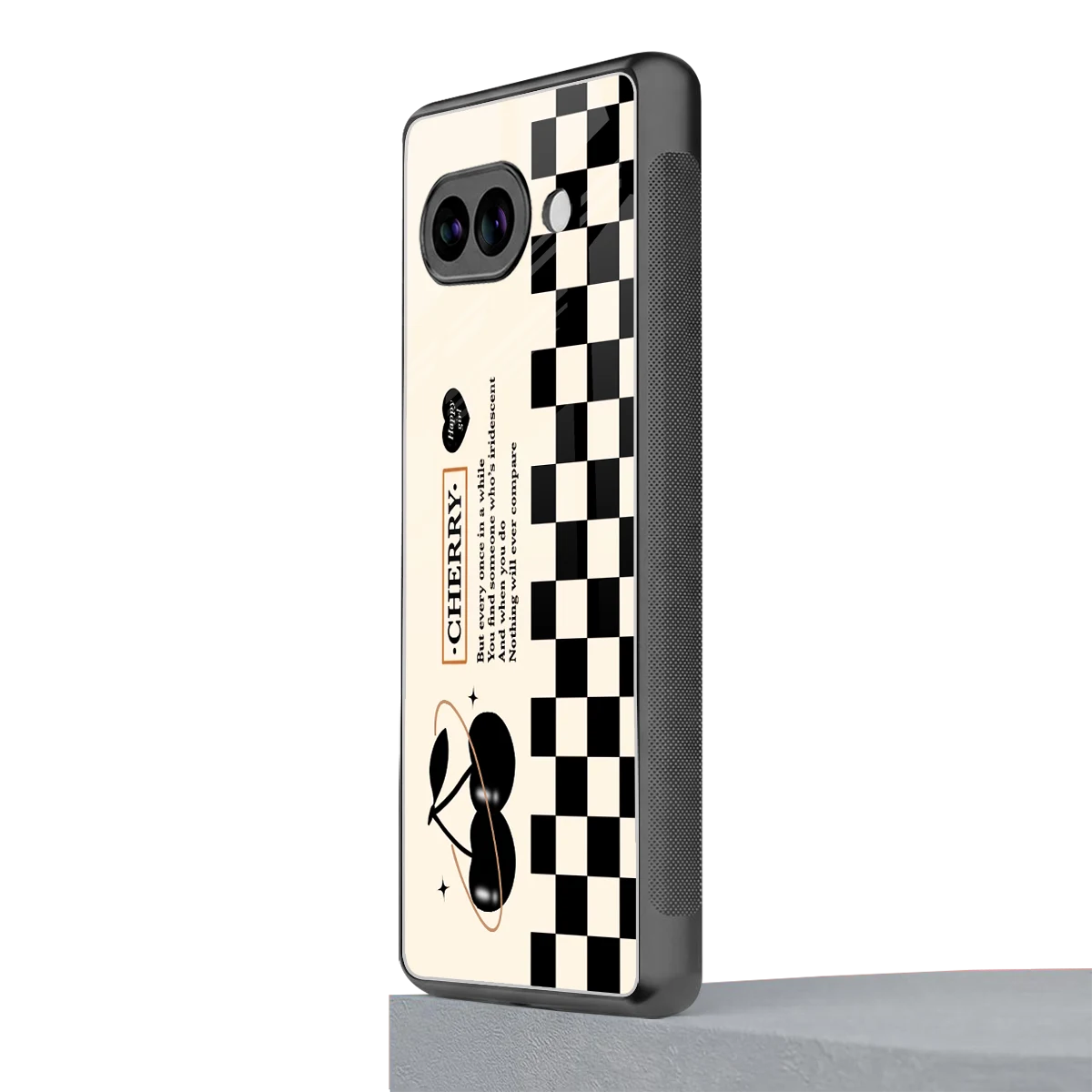 Cherry Checkered google pixel 10a mobile cover | shockproof glass phone case