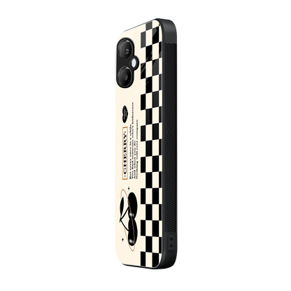 Cherry Checkered samsung galaxy a06 5g mobile cover | shockproof glass phone case