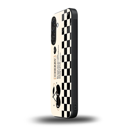 Cherry Checkered samsung galaxy m35 5g mobile cover | shockproof glass phone case