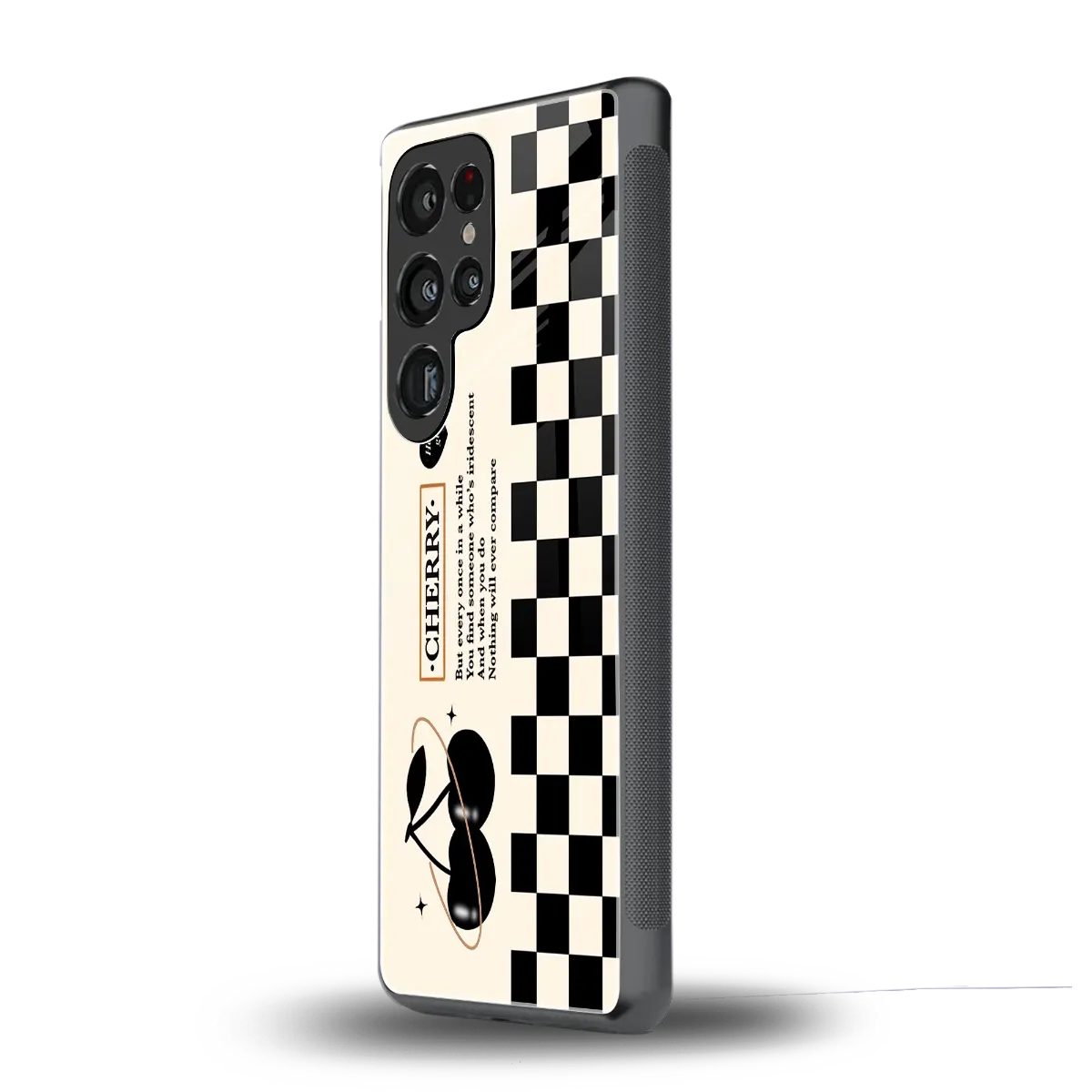 Cherry Checkered samsung galaxy s26 ultra mobile cover | shockproof glass phone case