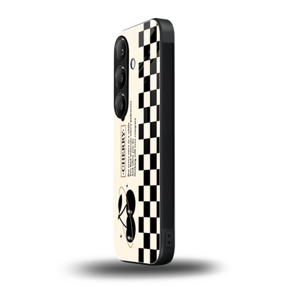 Cherry Checkered samsung galaxy s23 plus mobile cover | shockproof glass phone case