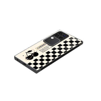 Cherry Checkered stylish phone case forvivo v30 pro | glossy glass and slim fit