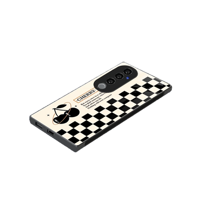 Cherry Checkered stylish phone case for vivo v40 pro | glossy glass and slim fit