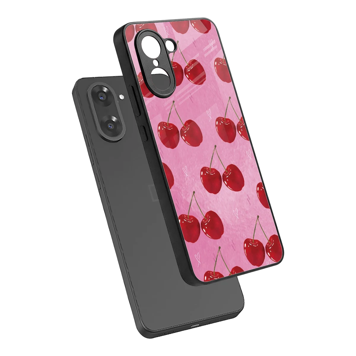 Cherrylicious sleek oneplus nord ce5 5g cover with tempered glass back and TPU edges