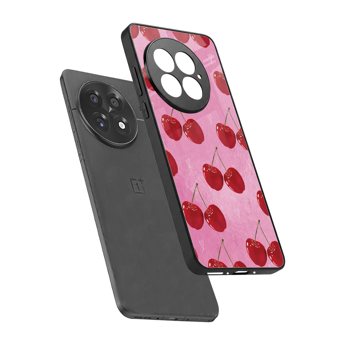 Cherrylicious sleek oneplus 13 cover with tempered glass back and TPU edges