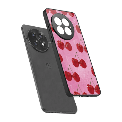 Cherrylicious sleek oneplus 13 cover with tempered glass back and TPU edges