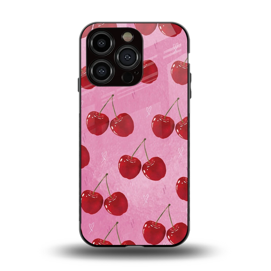 Cherrylicious back phone cover | glass case for iphone 13 pro