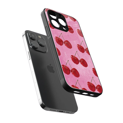 Cherrylicious sleek iphone 13 pro cover with tempered glass back and TPU edges