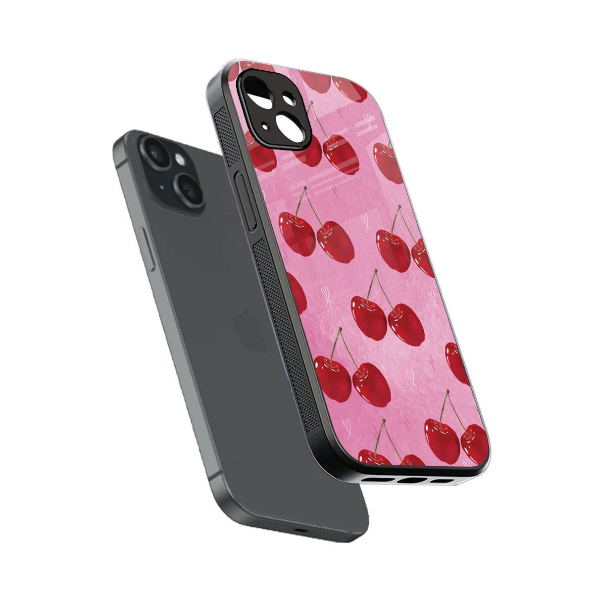 Cherrylicious sleek iphone 14 plus cover with tempered glass back and TPU edges