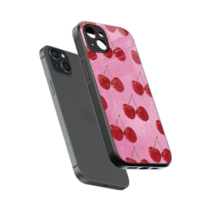 Cherrylicious sleek iphone 14 plus cover with tempered glass back and TPU edges