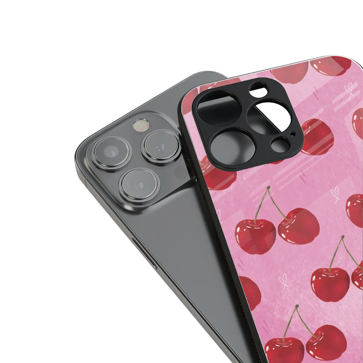 Cherrylicious stylish phone case for iphone 16 pro max | glossy glass and slim fit