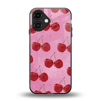 Cherrylicious back phone cover | glass case for iphone 16