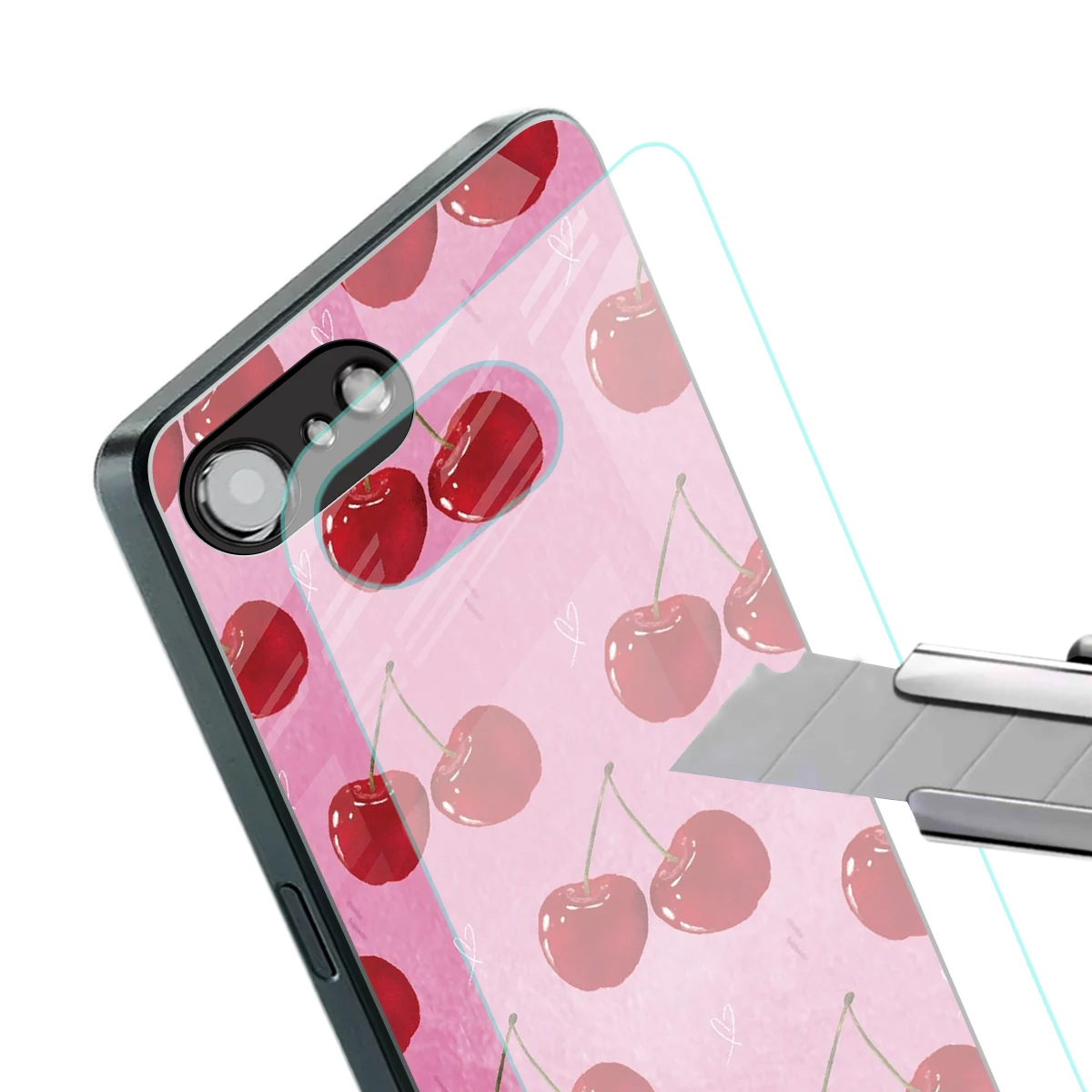 Cherrylicious stylish phone case for iphone 16e | glossy glass and slim fit