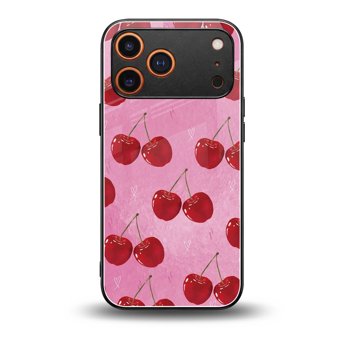 Cherrylicious back phone cover | glass case for iphone 17 pro max