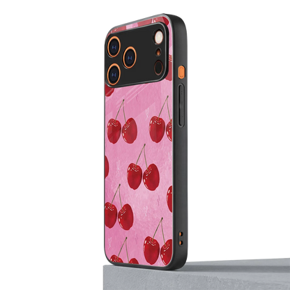 Cherrylicious iphone 17 pro max mobile cover | shockproof glass phone case