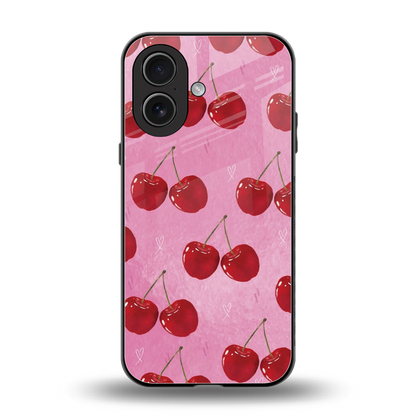Cherrylicious back phone cover | glass case for iphone 17