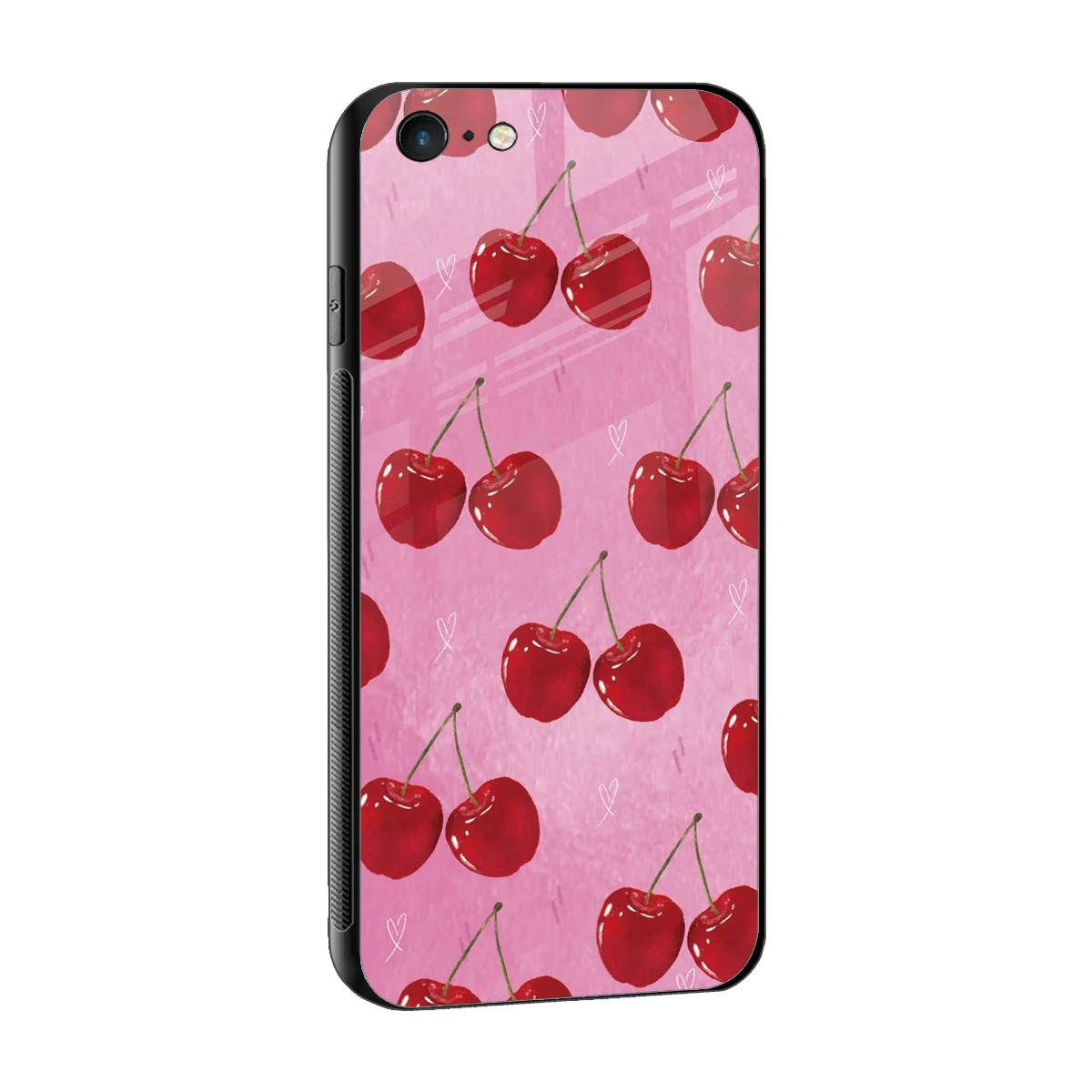 Cherrylicious sleek iphone 6s plus cover with tempered glass back and TPU edges