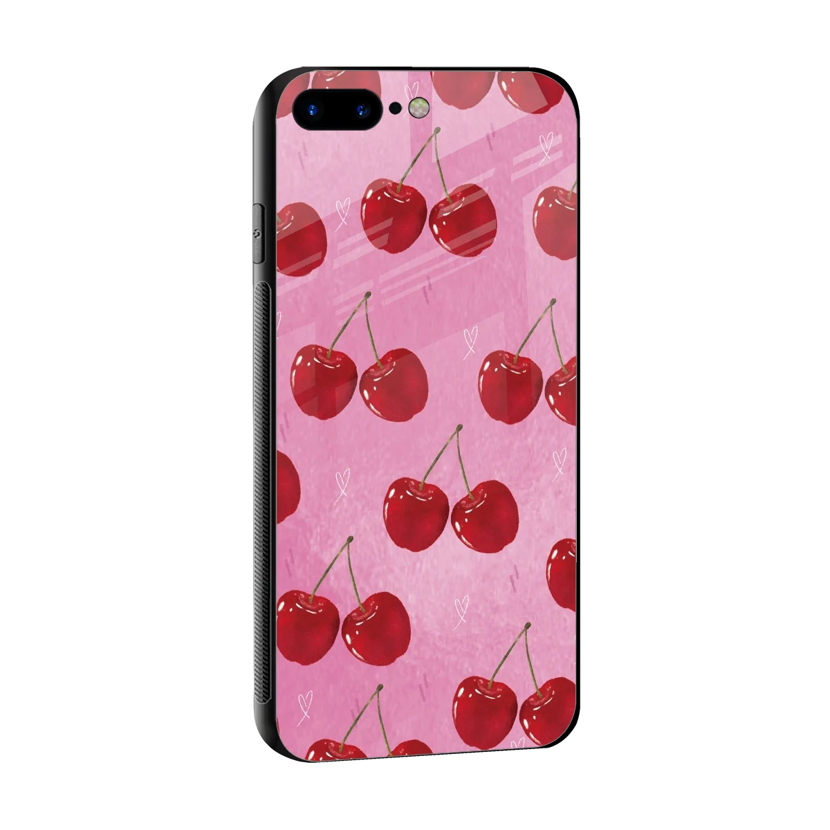 Cherrylicious sleek iphone 7 plus cover with tempered glass back and TPU edges