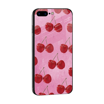 Cherrylicious sleek iphone 7 plus cover with tempered glass back and TPU edges