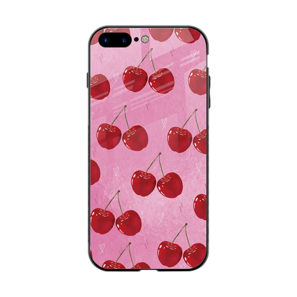 Cherrylicious back phone cover | glass case for iphone 7 plus