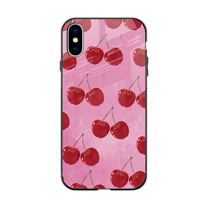 Cherrylicious back phone cover | glass case for iphone xs