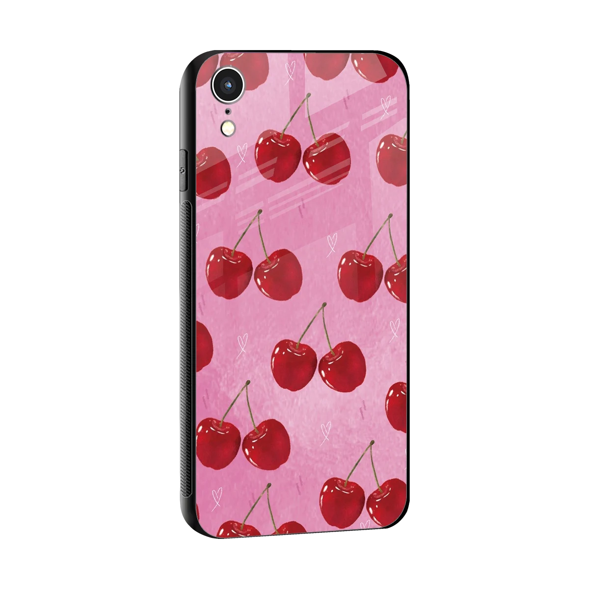 Cherrylicious sleek iphone xr cover with tempered glass back and TPU edges