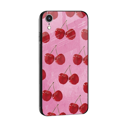 Cherrylicious sleek iphone xr cover with tempered glass back and TPU edges